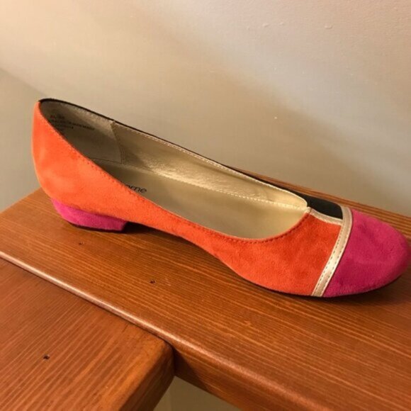 Liz Claiborne “Blake” suede color block flat shoe size 7.5 - Picture 6 of 10